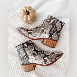 Bleaker & Bond Gwen snakeskin booties